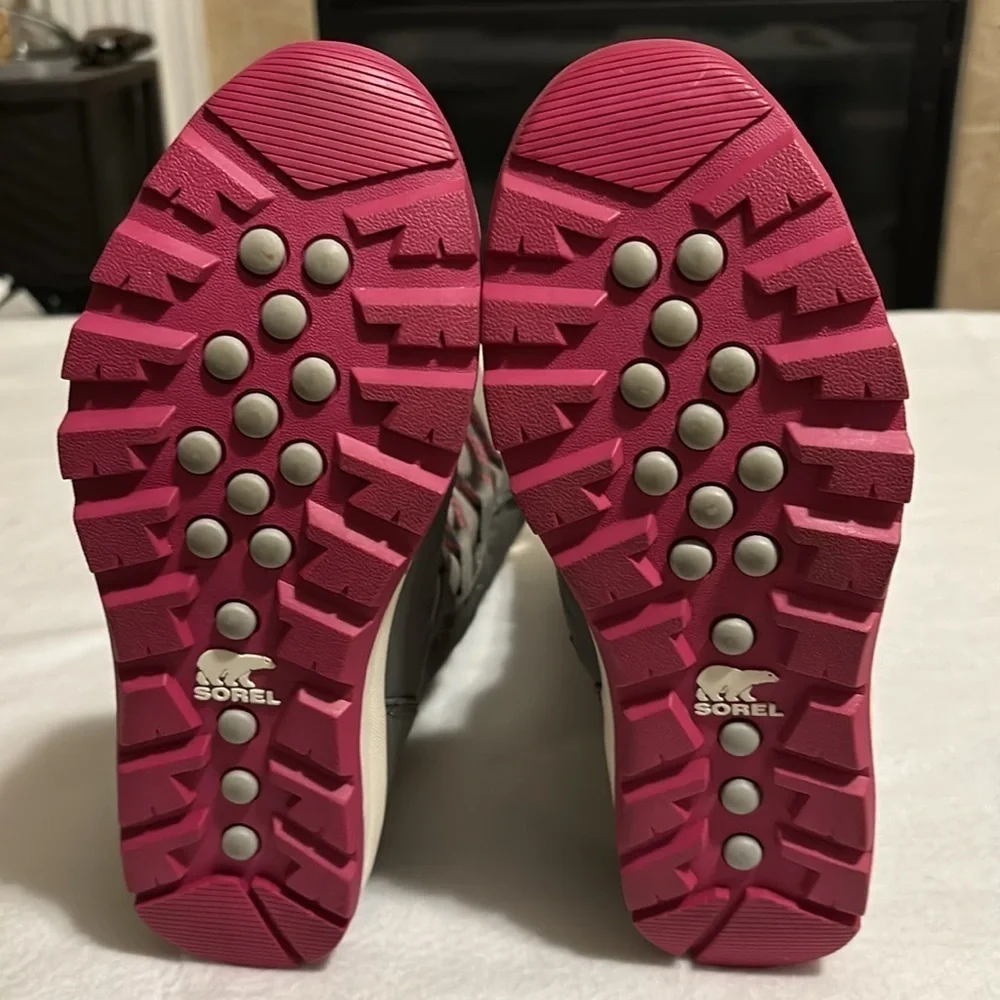 Sorel Whitney Tall Pink Gray Snow boot